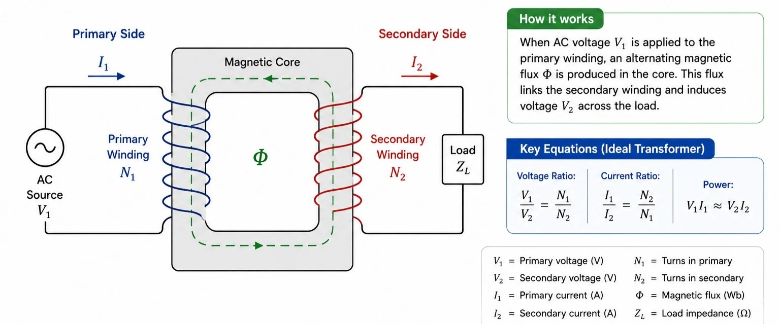 TRANSFORMER - SIMPLE PRINCIPLE DIAGRAM TRANSFORMER - SIMPLE PRINCIPLE DIAGRAM